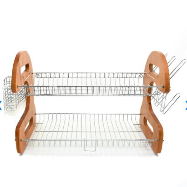 Krischef Rak Piring Kayu Light Cherry