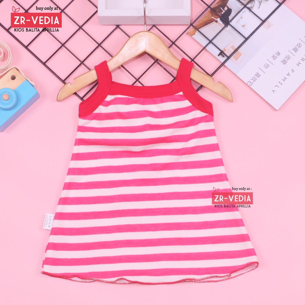 Tanktop Dress Uk Bayi - 2 Tahun / TERMURAH Atasan Harian Bahan Kaos Adem Daster Anak Perempuan Cewek