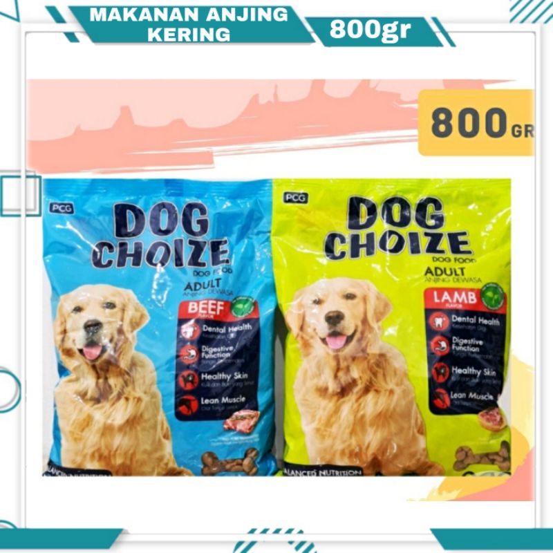 DOG CHOIZE 800gr  FRESH PACK BEEF &amp; LAMB / Makanan Anjing Premium Dog Food