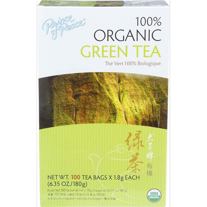 

DISKON - (BISA COD) Prince of Peace, 100% Organic Green Tea, 100 Tea Bags, 1.8 g Each