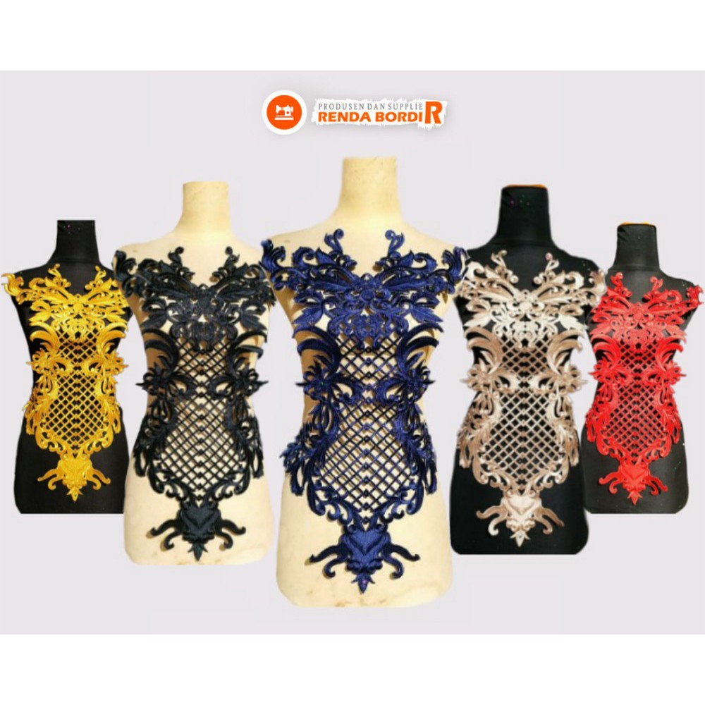 Renda Bordir Kebaya Gaun Pengantin Retick