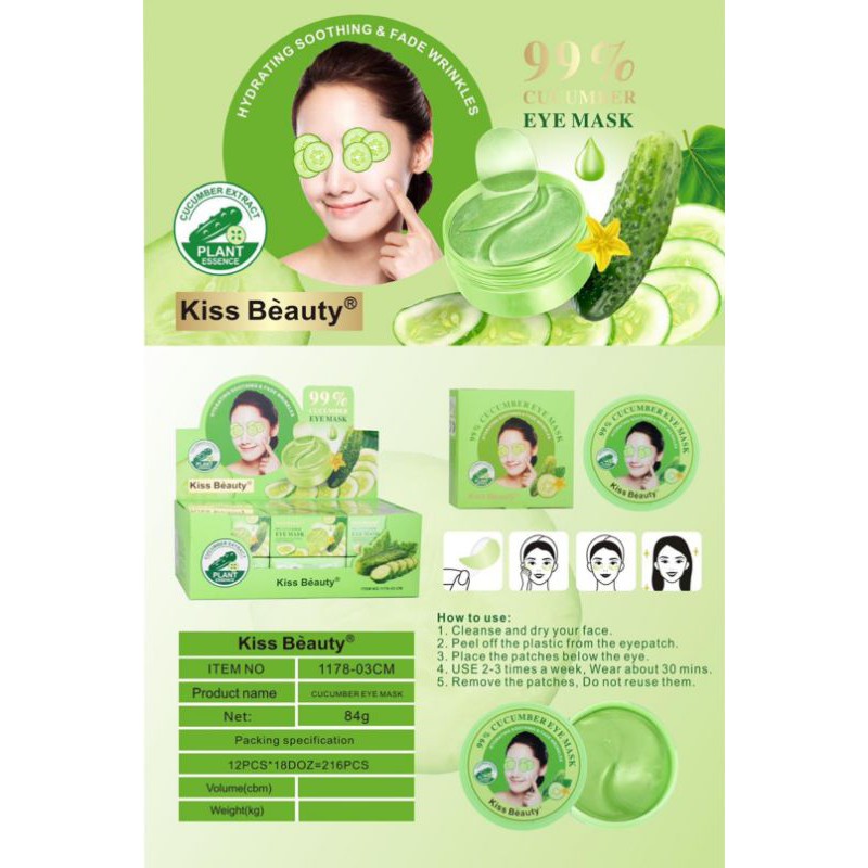 ORIGINAL 60PCS EYE MASK / MASKER MATA  KISS BEAUTY