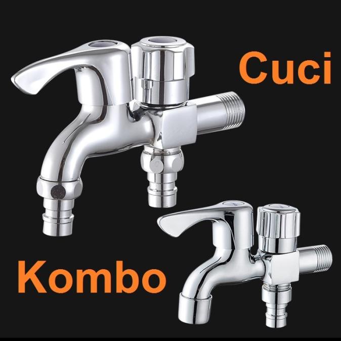 Kran Cabang Engkol Keran Shower Cabang 2 Kran Tembok Kamar Mandi 2 Way