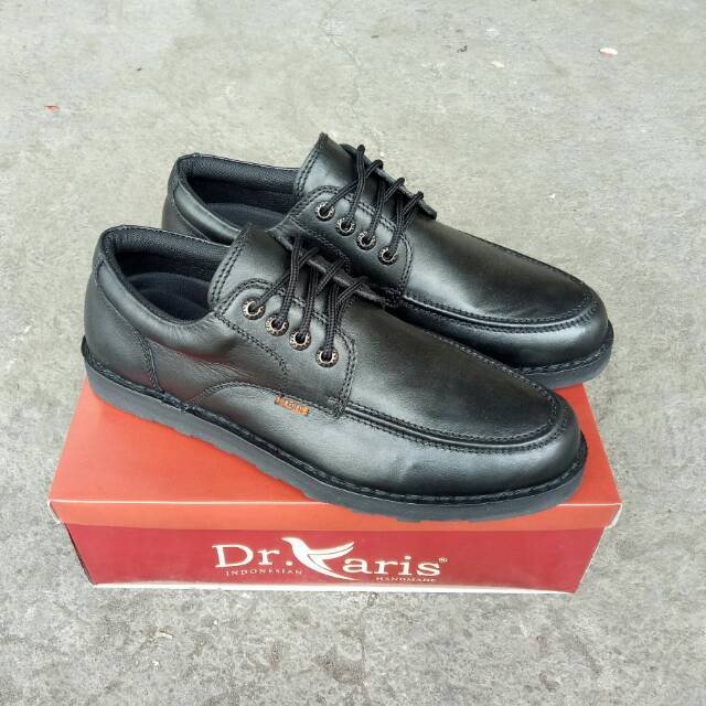 Dr faris original casual boots 2017 original kulit sepatu casual kulit pria full black