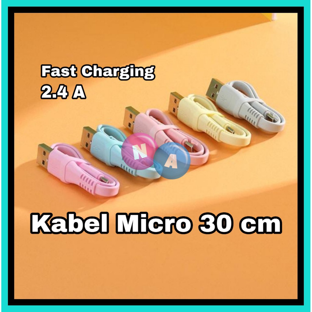 Kabel 30cm Micro Vivan Fast Charging - Kabel Pendek 30cm MM30