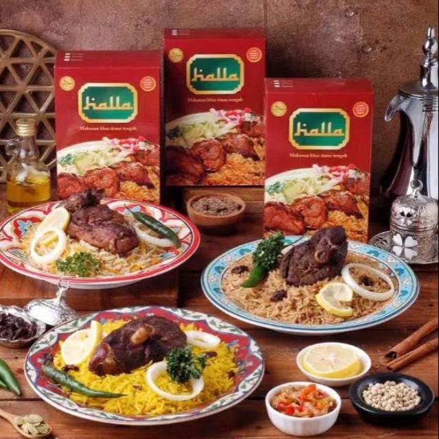 

Halla Paket Instant Nasi Kebuli Mandhi Kabsah Briyani Beras isi Basmati dan Bumbunya Original