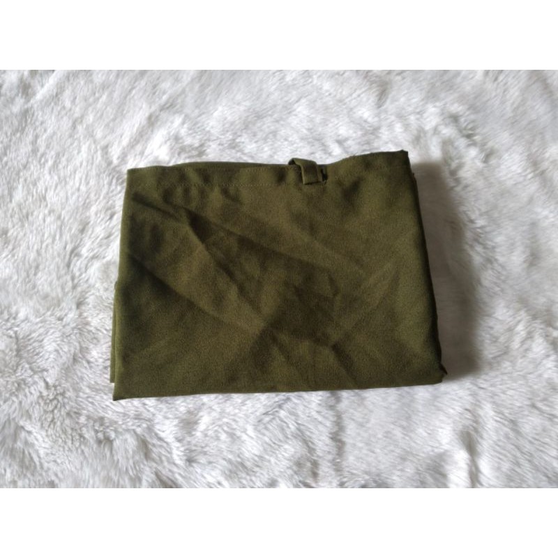 Bisa COD bergo maryam size L tepi jahit diamond ukuran besar-Army