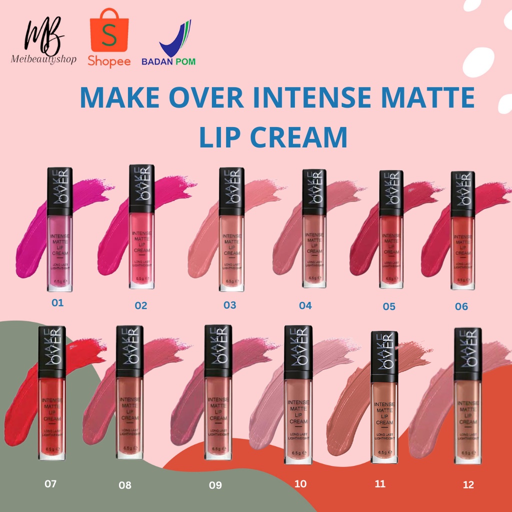 MAKE OVER Intense Matte Lip Cream 6,5 g - Lip Cream Last 8 Hours Long