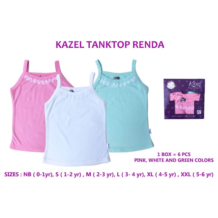 KAZEL TANKTOP RENDA KAOS ANAK CEWEK BAYI PEREMPUAN - BELLA SHOP