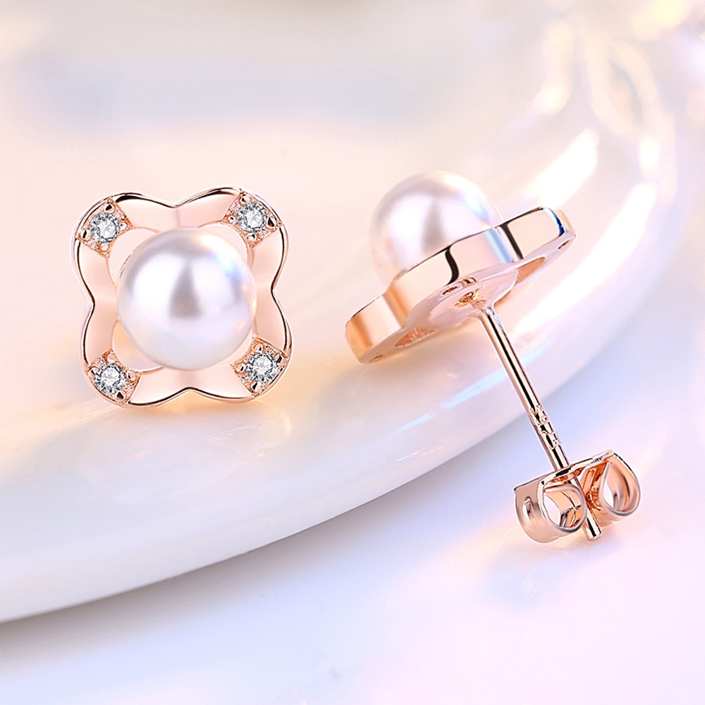 925 Perak Anting Anting Wanita Perhiasan Fashion semanggi berdaun empat mewah yang ringan/Subang Telinga anting perempuan