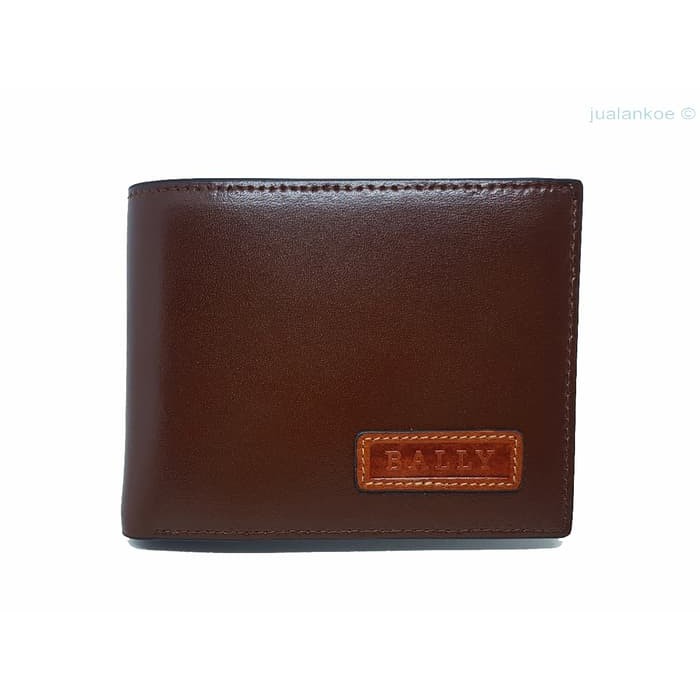 dompet kulit pria mini import Bally DC023-022 brown