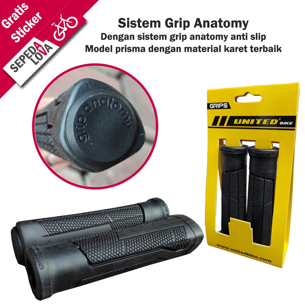 Handle Grip Sepeda Karet Stang Prisma Grip Anatomy United HF-927-1