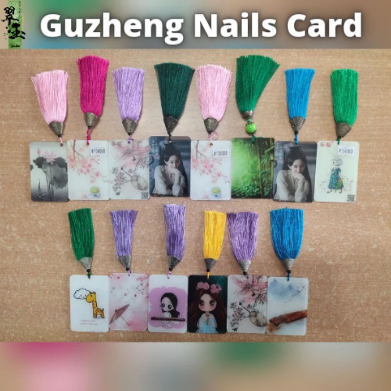 Guzheng Nails Card Kartu Kuku Guzheng