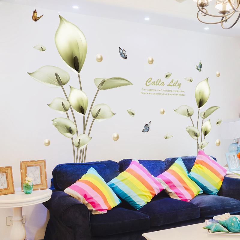  Dinding  latar  belakang  hijau calla lily headboard Shopee 