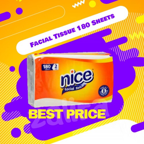 Tissue NICE Facial Tisu 180 Sheets 2 Ply Tissu Tisue