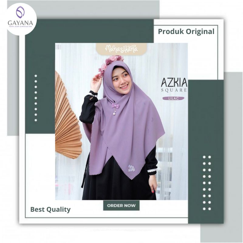 jilbab persegi empat instan polos panjang syar'i original by manasikana