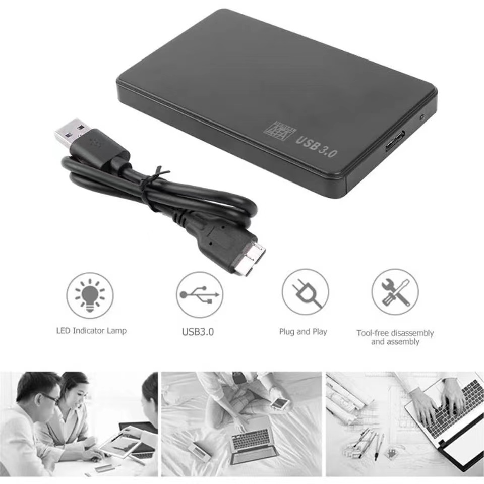 Casing Hardisk External HDD SSD External Case 2.5&quot; USB 3.0 Black Color