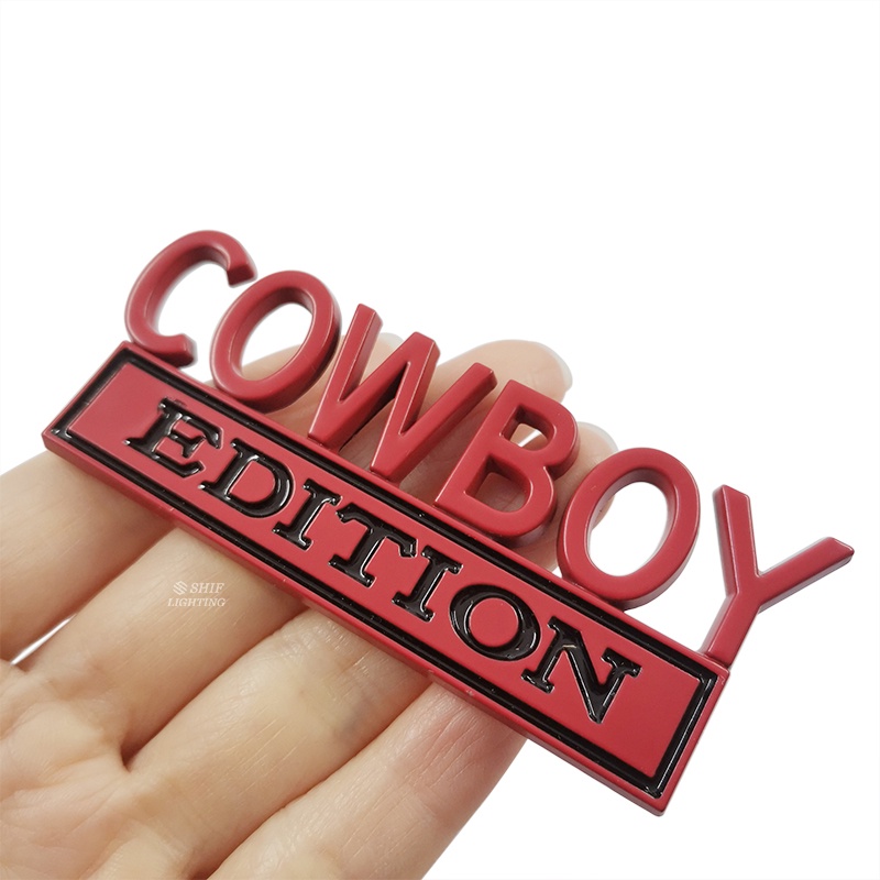 1pc Stiker Emblem Logo Koboi Bahan Metal Untuk Dekorasi Mobil