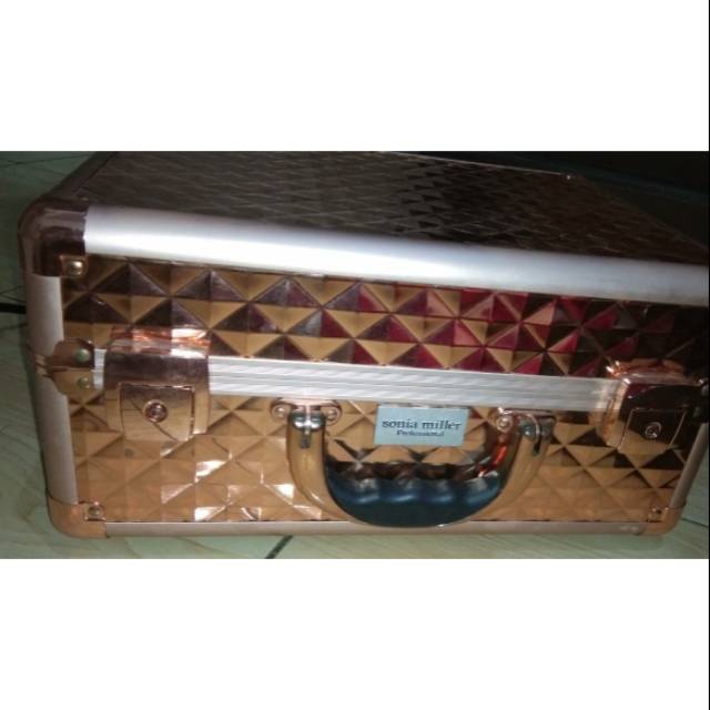 [PRELOVED] Beauty Case Sonia Miller Rosegold Hand Carry Music
