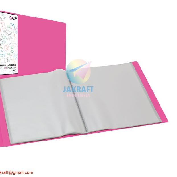 

£ B.i.g Promo Clear Holder Folio F4 FC isi 60 Display Book (Merah Muda Pink) £
