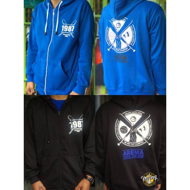  Jaket  arema  bahan flecce model casual Shopee Indonesia