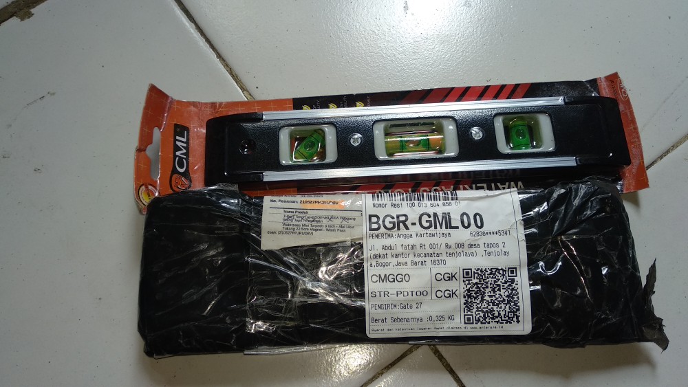 Waterpass Mini Torpedo 9 Inch - Alat Ukur Tukang 22.5cm Magnet - Water Pass