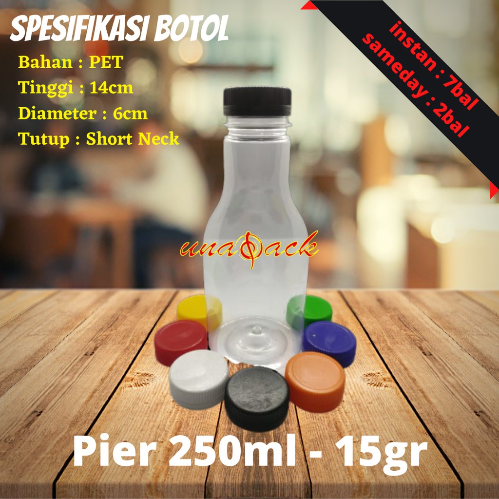 Botol Plastik PET Pir / Pier / Pear / Cikita 250ml Eceran Termurah ...
