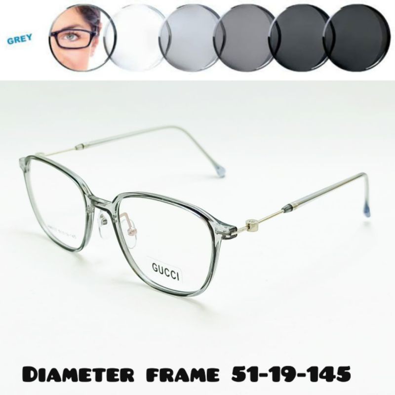 paket lensa photocromic kacamata 6137