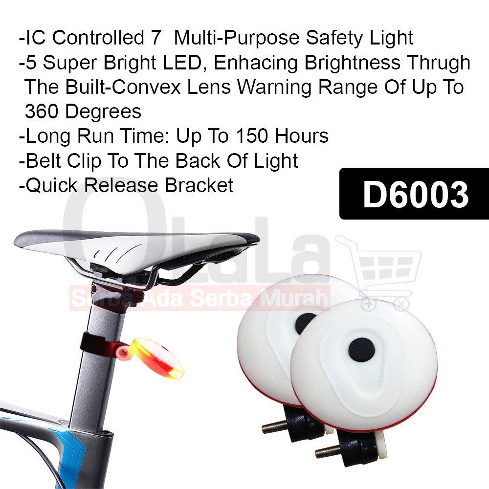 BEL SEPEDA MultiFungsi BISA JADI LAMPU D-6003