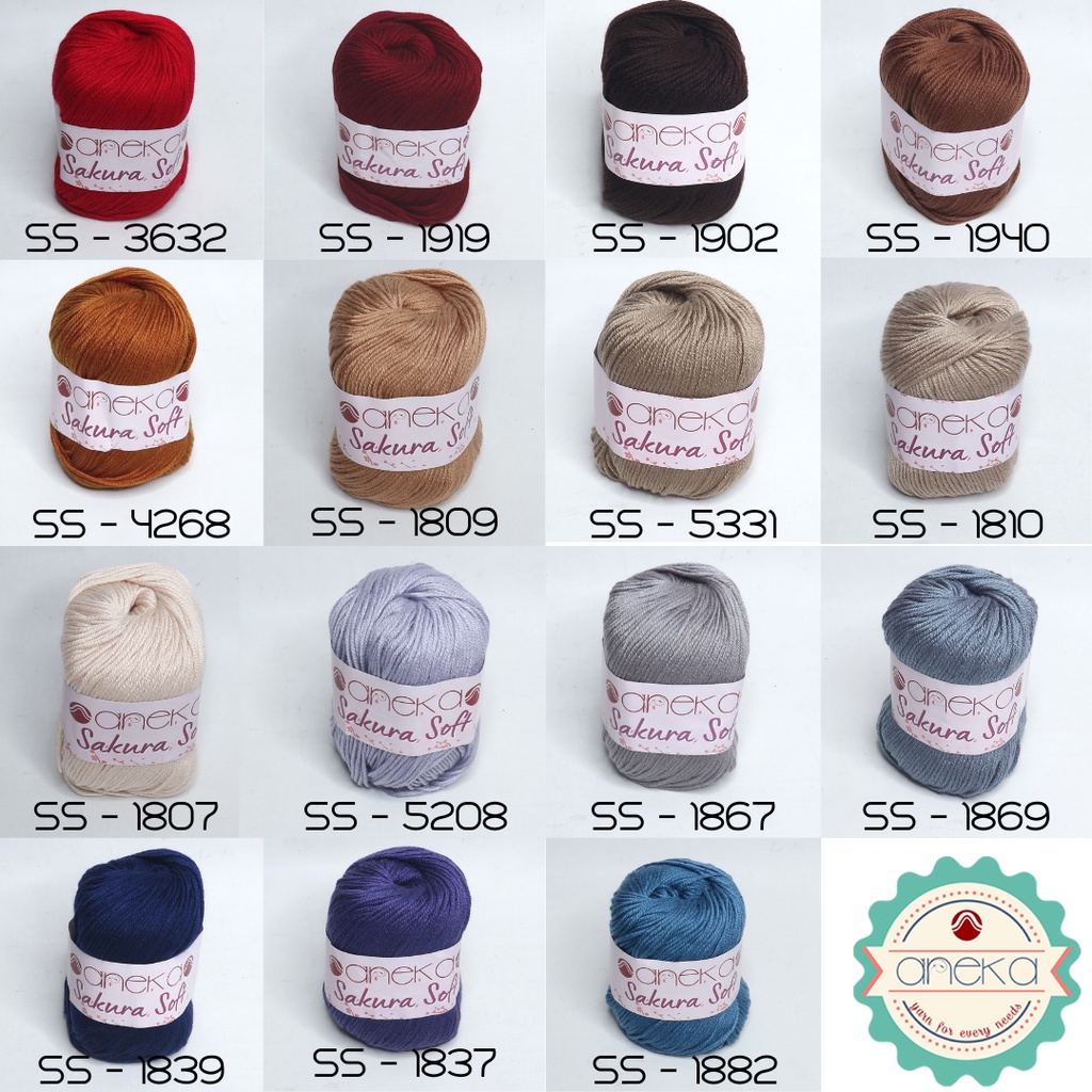 KATALOG - Benang Rajut Sakura Soft / Silk Cotton Milk Cotton Yarn Part 2