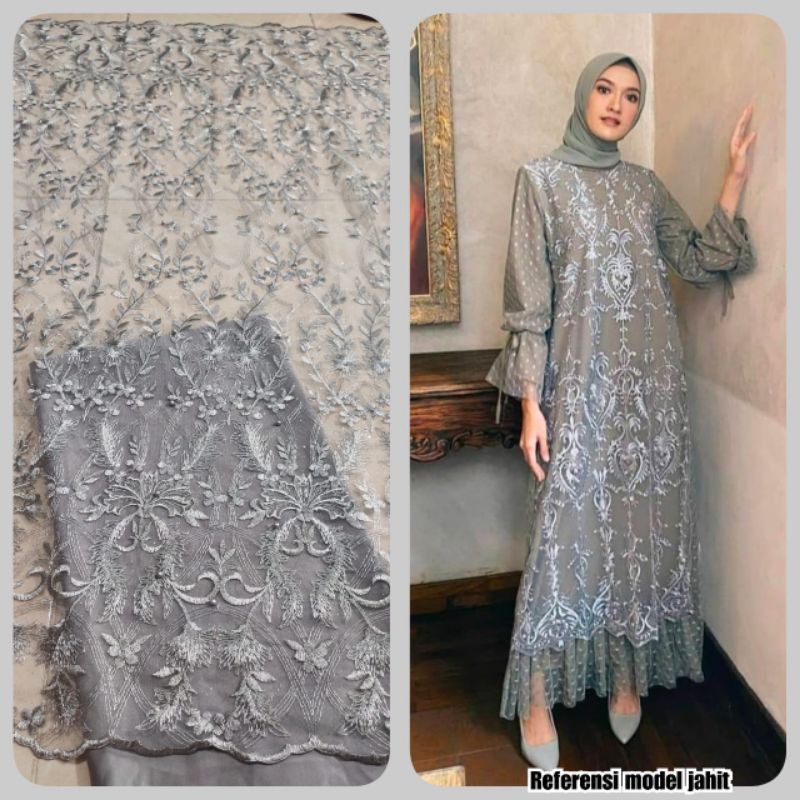 Bahan Kebaya / Bahan Gamis / Brokat Tile Mutiara