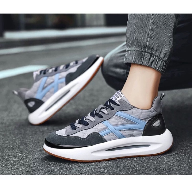 1489 - Alpha Grey/Black - Sepatu Sneakers Running Sport - D12