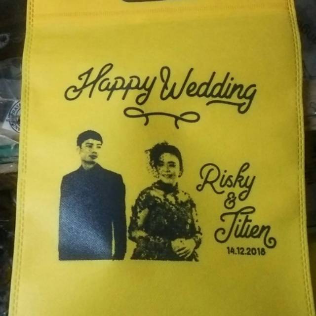 

25×35 cm Sablon Goodie Bag/Tas Sovenir/Tas Kain/Tas Ulang Tahun