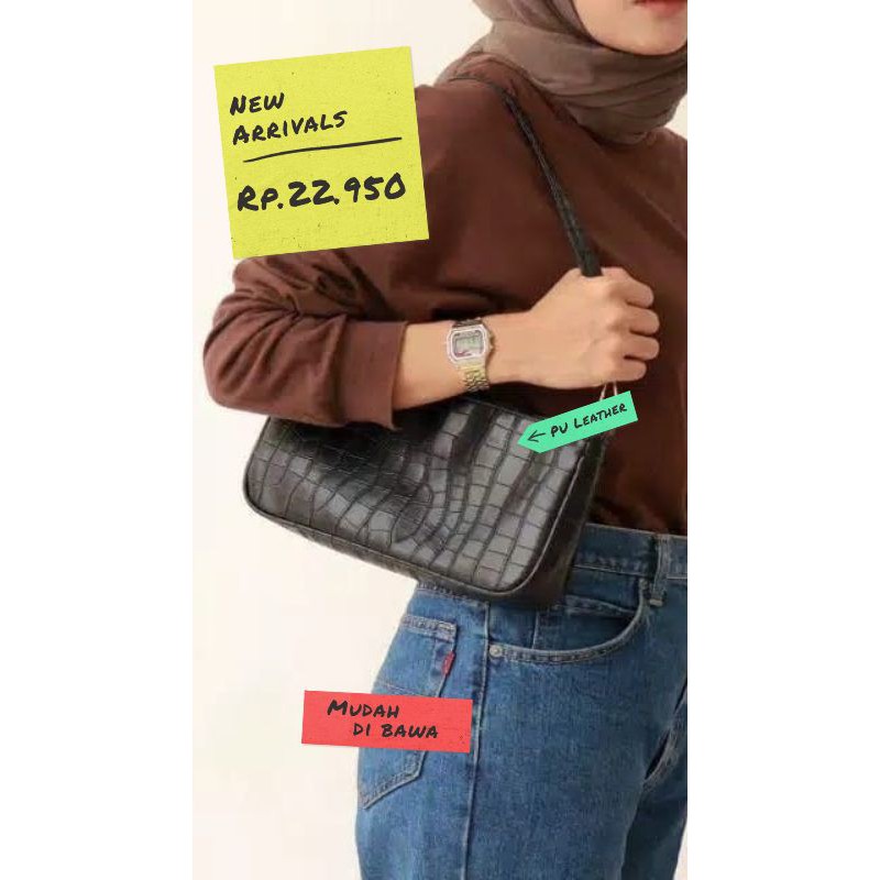 Tas selempang wanita / alligator patern / tas terbaru 2020 Shopee