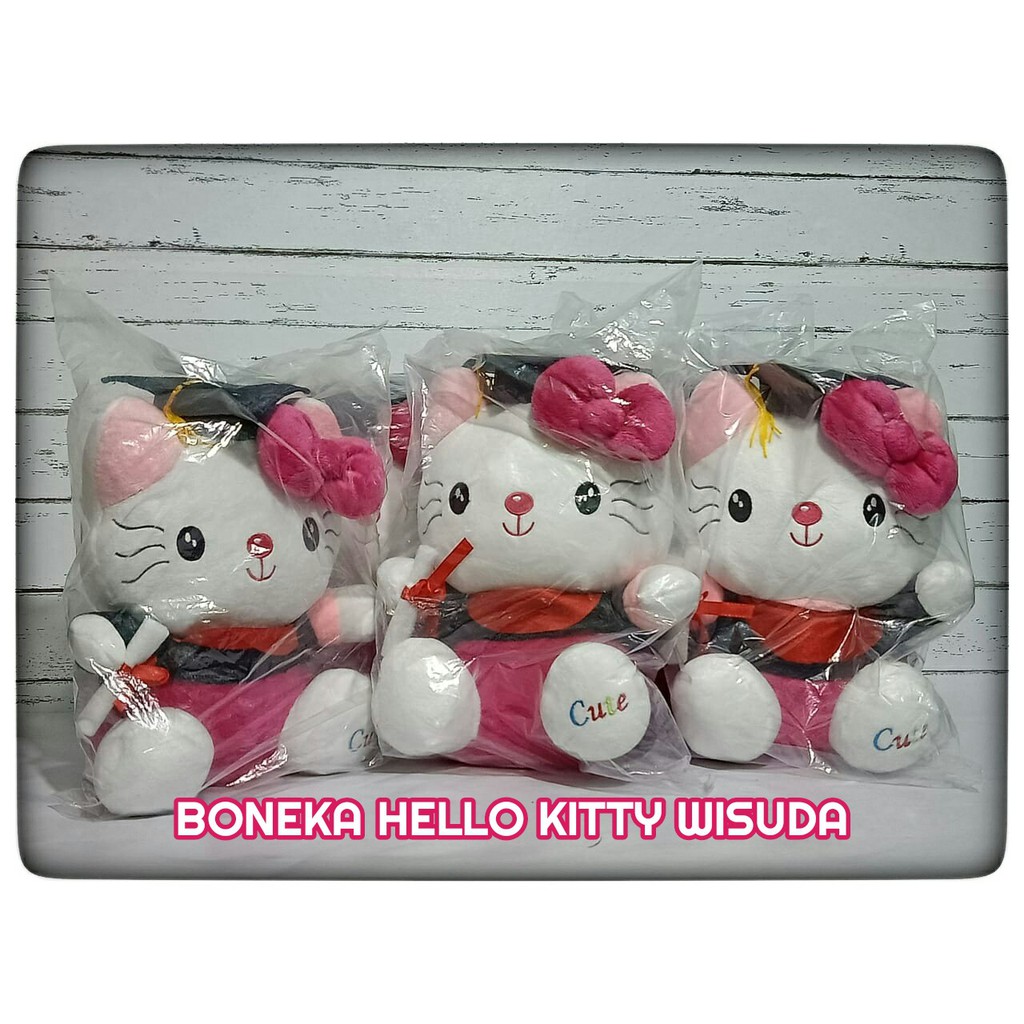 Boneka Hello Kitty Wisuda Bahan Velboa Halus Dan Lembut Shopee Indonesia