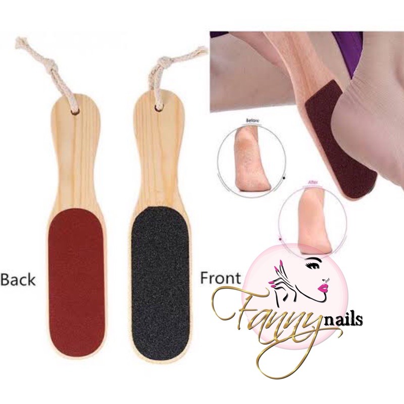 Asah asa callus shaver kayu alat gosok 2 sisi kulit mati foot file callus kaki pedicure