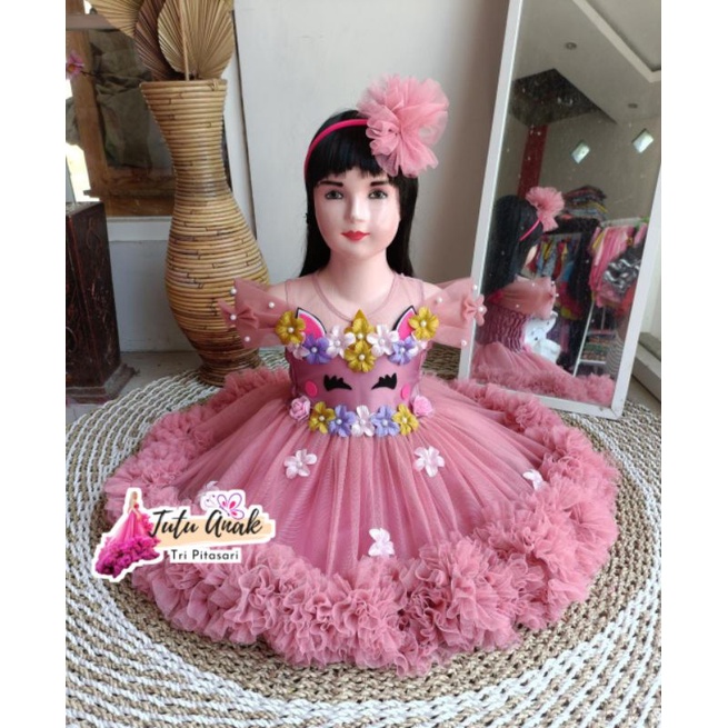 DRESS TUTU ANAK UNICORN/ DRESS LITTLE PONY / GAUN PESTA ANAK UNICORN / BAJU PESTA ANAK UNICORN/ DRES