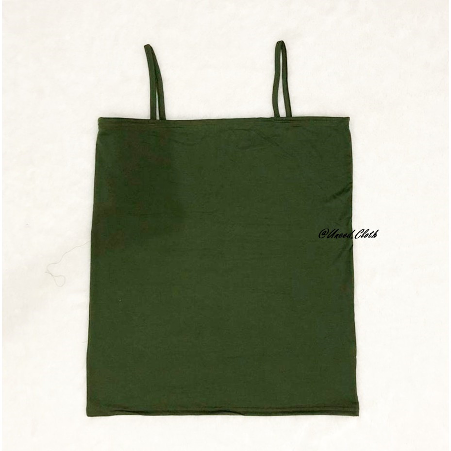 Uneed Cloth / TANK TOP JUMBO / CROP TANKTOP / SQUARE / TANGTOP ATASAN WANITA / LOLY BIGSIZE-Army