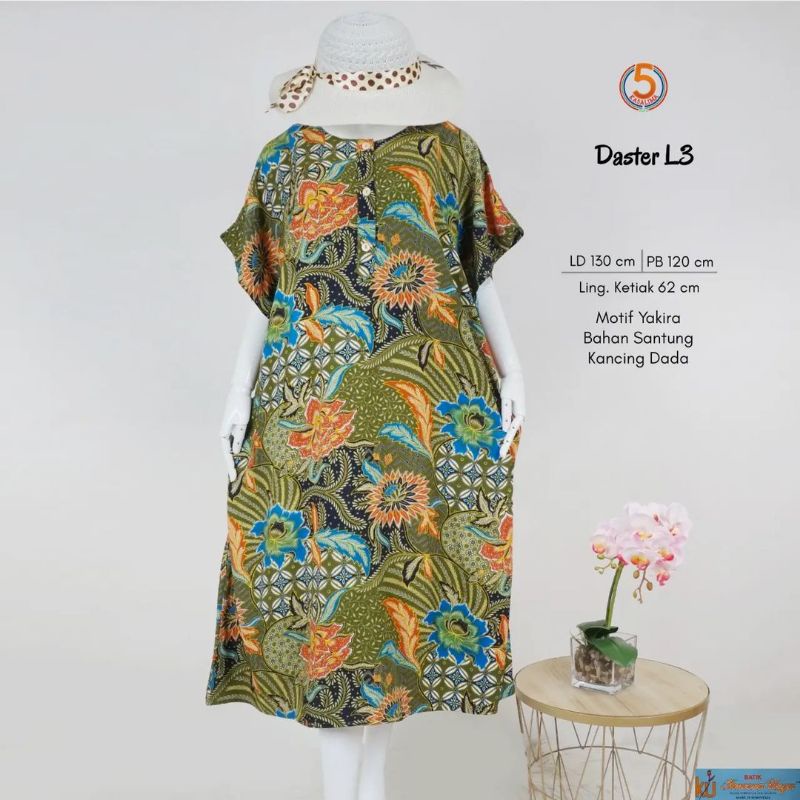 BAJU TIDUR/DASTER JUMBO L3 KENCANA UNGU LABEL BIRU ASLI LD 130 CM COD BUSUI