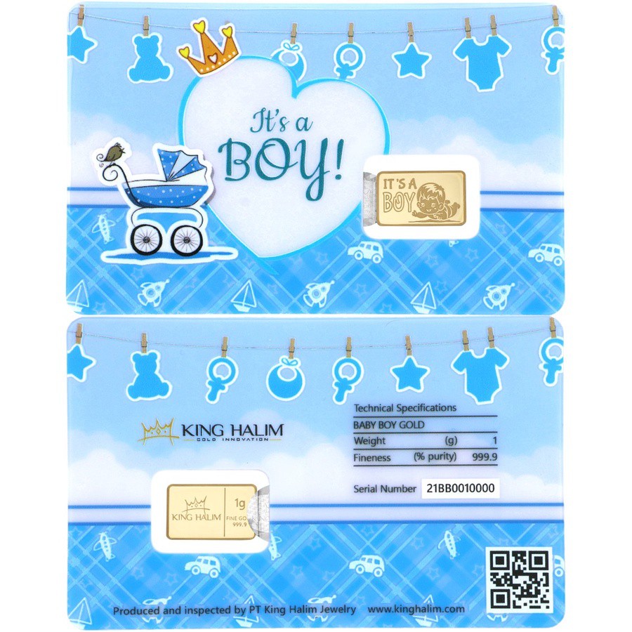 Logam Mulia King Halim / LM KH &quot;Baby Boy&quot; 24K 1 gram - SDW Gold -