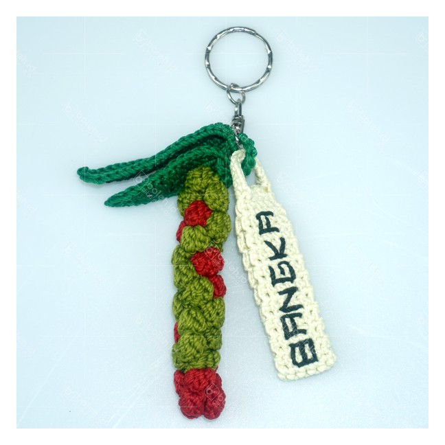 Souvenir Gantungan Kunci Motif Sahang Khas Bangka Belitung