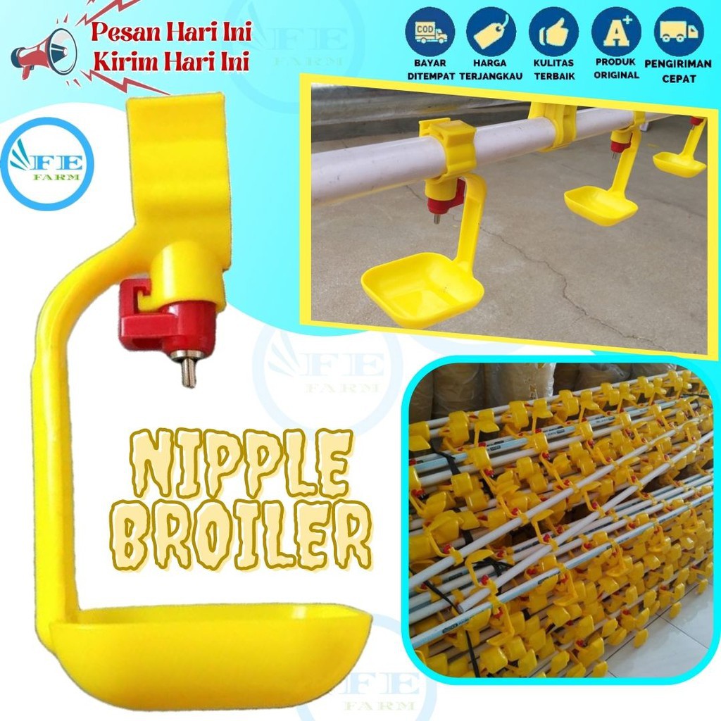 Nipel Ayam Nipple Nippel Nepel Drinker Ayam Tempat Minum Ayam Petelur Broiler Puyuh FEFARM