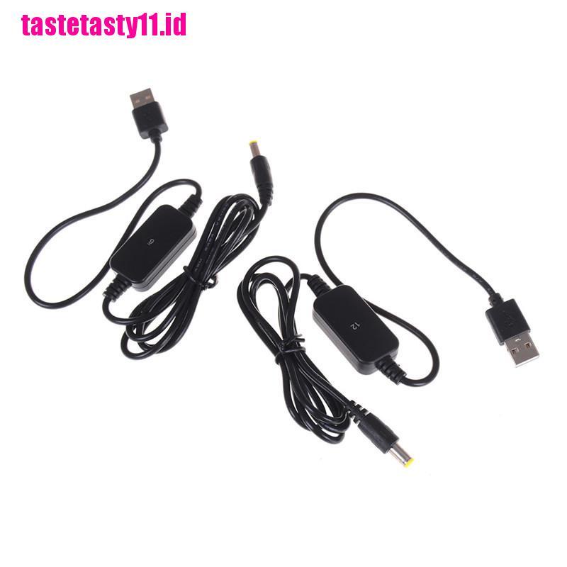 Kabel Konverter Konektor USB DC-DC 5V Ke 9V / 12V Jack 5.5x2.1mm