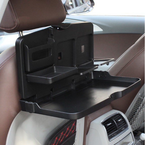 TRAVEL DINING TRAY Flip Tray Table Meja makan minum dalam Mobil Mobil Polos Hitam High Quality