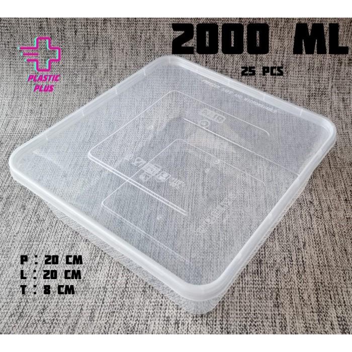 Thinwall 2000 ml/Box Kotak Plastik/Kotak Plastik/Thinwall 2000 ml/Box