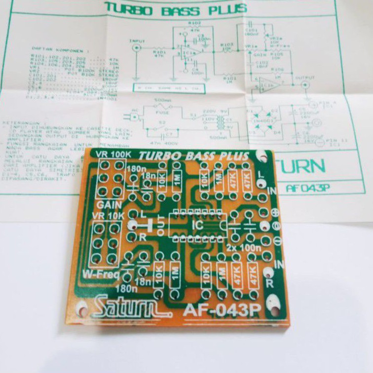 PCB Turbo Bass Plus stereo type AF043P