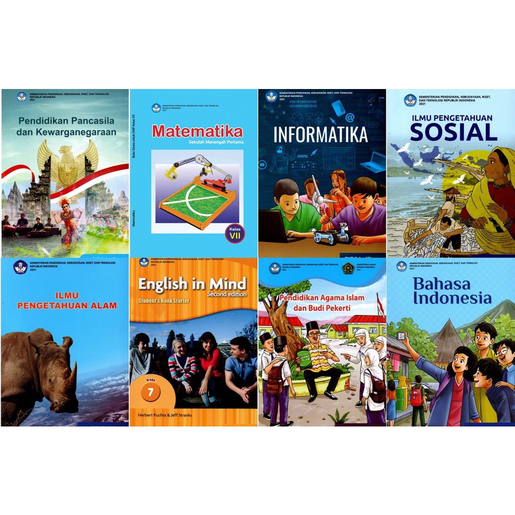 Buku Siswa - Teks Sekolah Penggerak SMP kelas 7 Agama Islam, PPKN, Bahasa Indonesia, Bahasa Inggris,