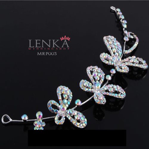 LENKA HIASAN KEPALA PENGANTIN AKSESORIS RAMBUT TIARA KUPU MRP003