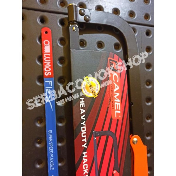 CAMEL Promo Gg Gergaji Besi 12 Inch Heavy Duty 823 HackSaw Bonus Mata Termurah Berkualitas