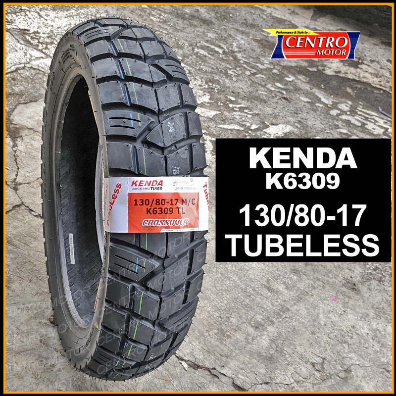 KENDA K6309 130/80-17 BAN TUBELESS DUAL PURPOSE,Cocok untuk Motor Touring CB150R,NEW VIXION,KLX